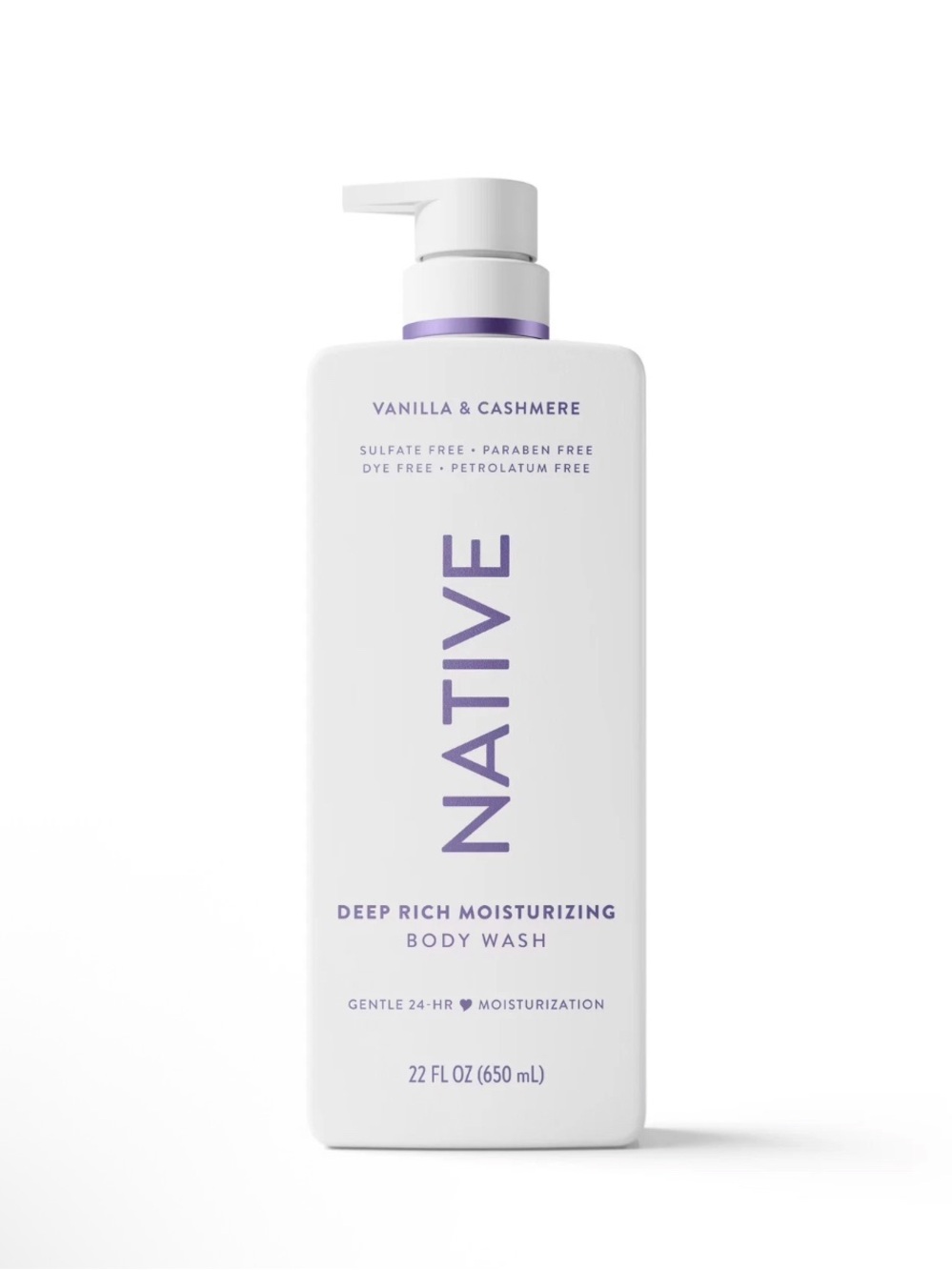 Native Body Wash Sulfate Free - Vanilla & Cashmere - 18 fl oz